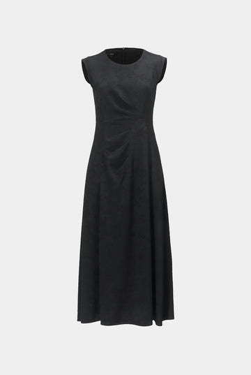 Night-Bloom Jacquard Dress