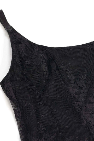 Spring-Bloom Lace Slip Dress