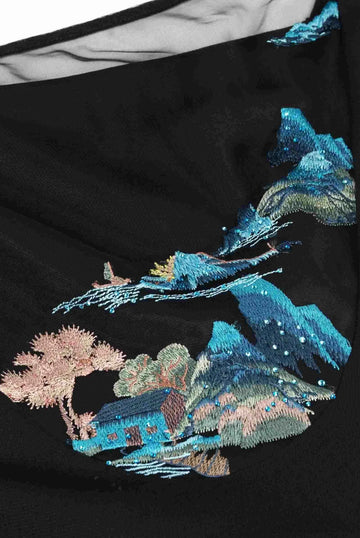 Misty Mountain Embroidered Dress