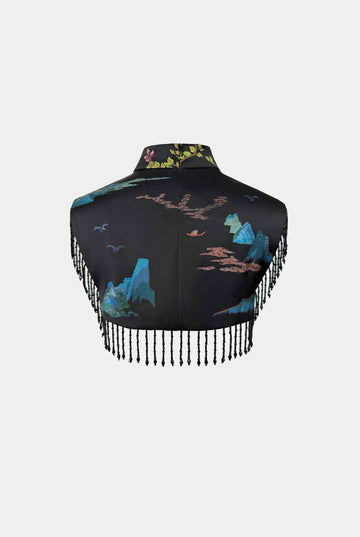 Grand-Vista Tasseled Shawl