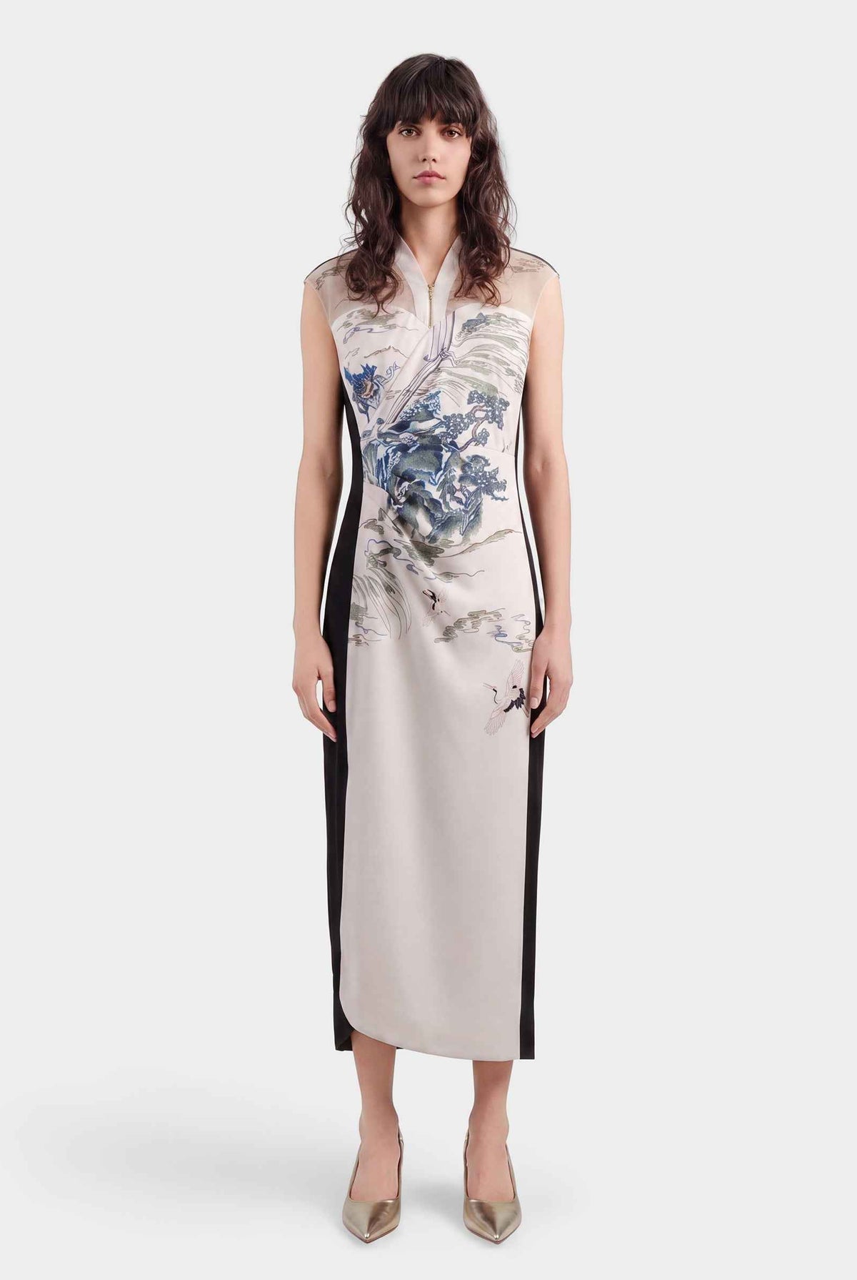Customize : Riverscape Embroidered Midi Gown