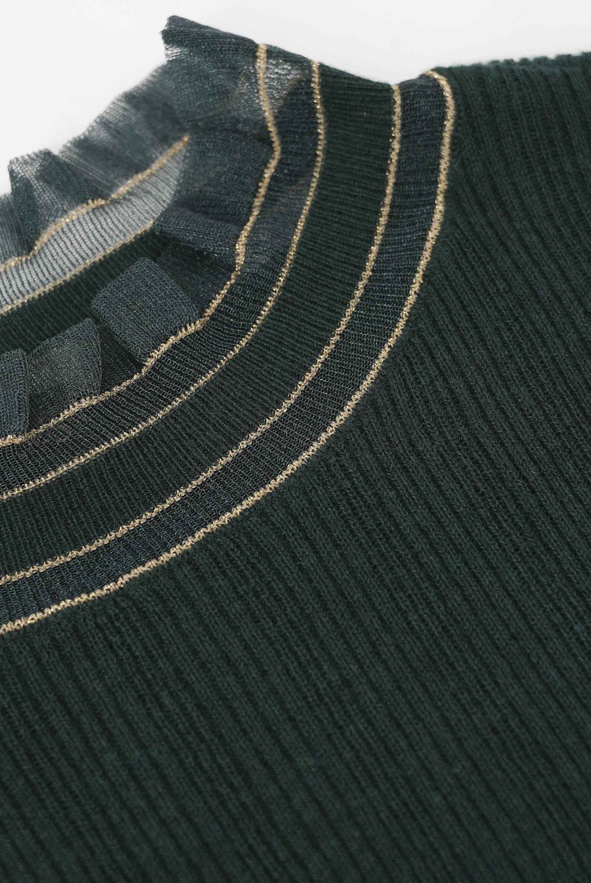 Emerald Bloom Knit Top