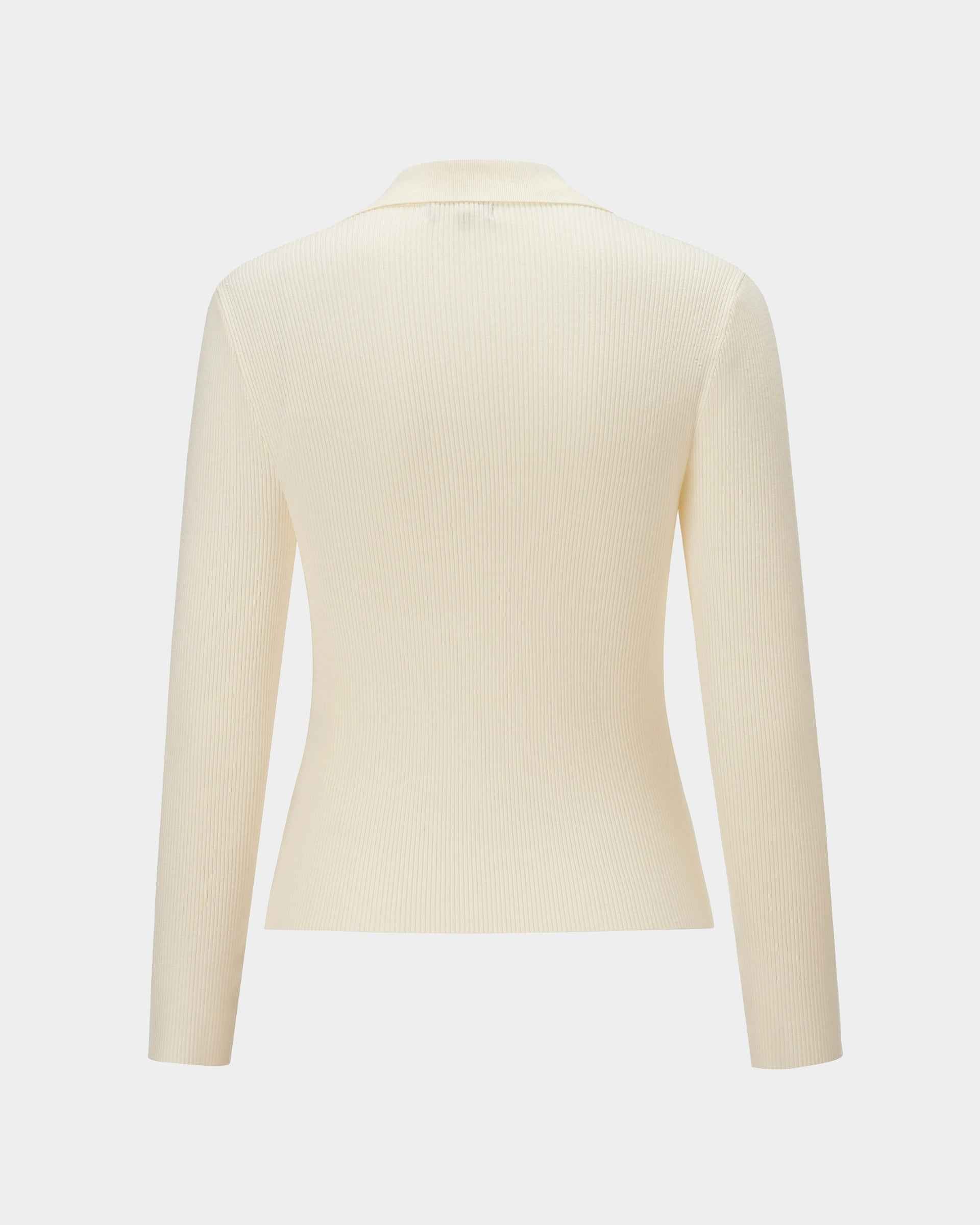 Ivory Draped Knit Top