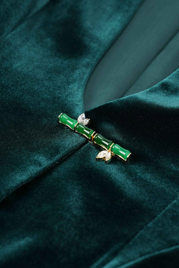 Bamboo Accent Velvet Blazer