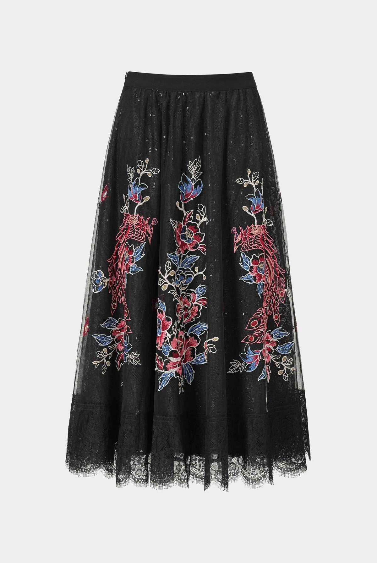 Phoenix Embroidered Skirt