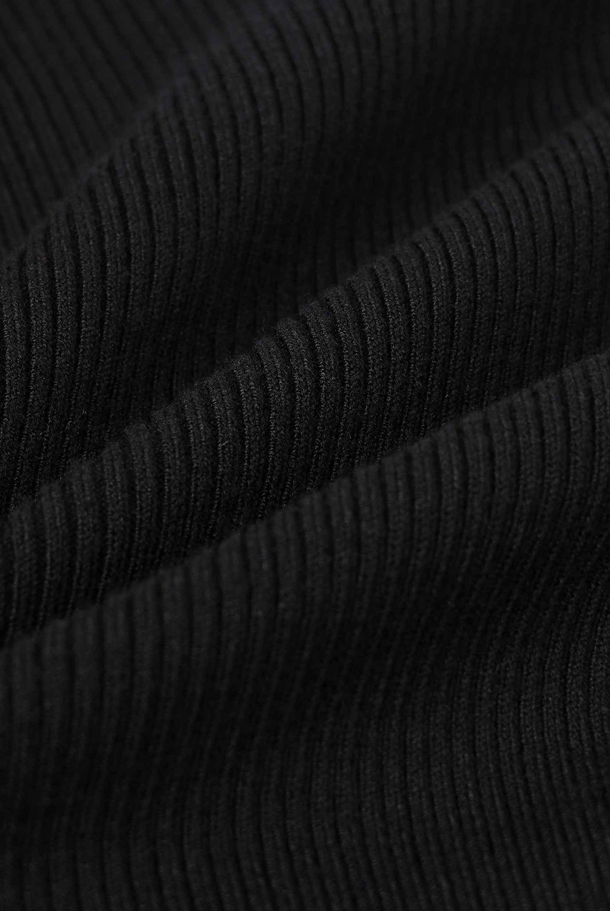 Noir Wrap-Around Knit Top