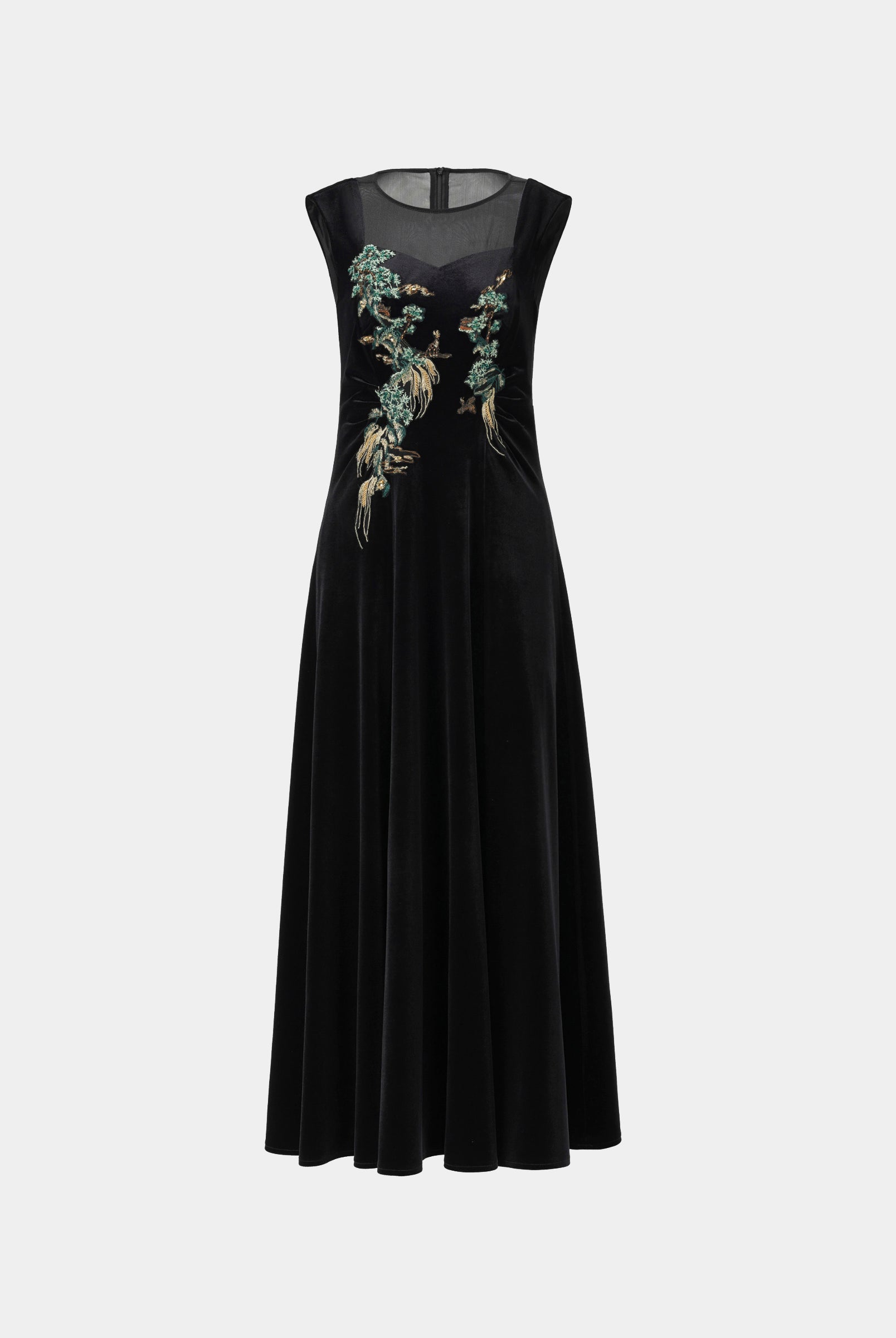 Riverscape Embroidered Cinched-Waist Dress - Sussiland