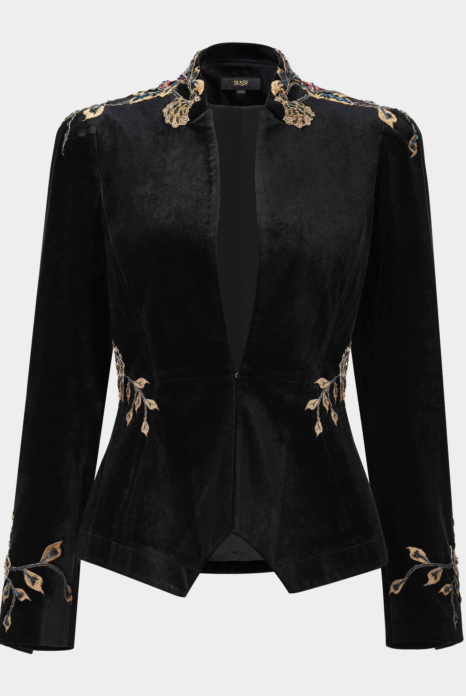 Embroidered High-Waist Blazer