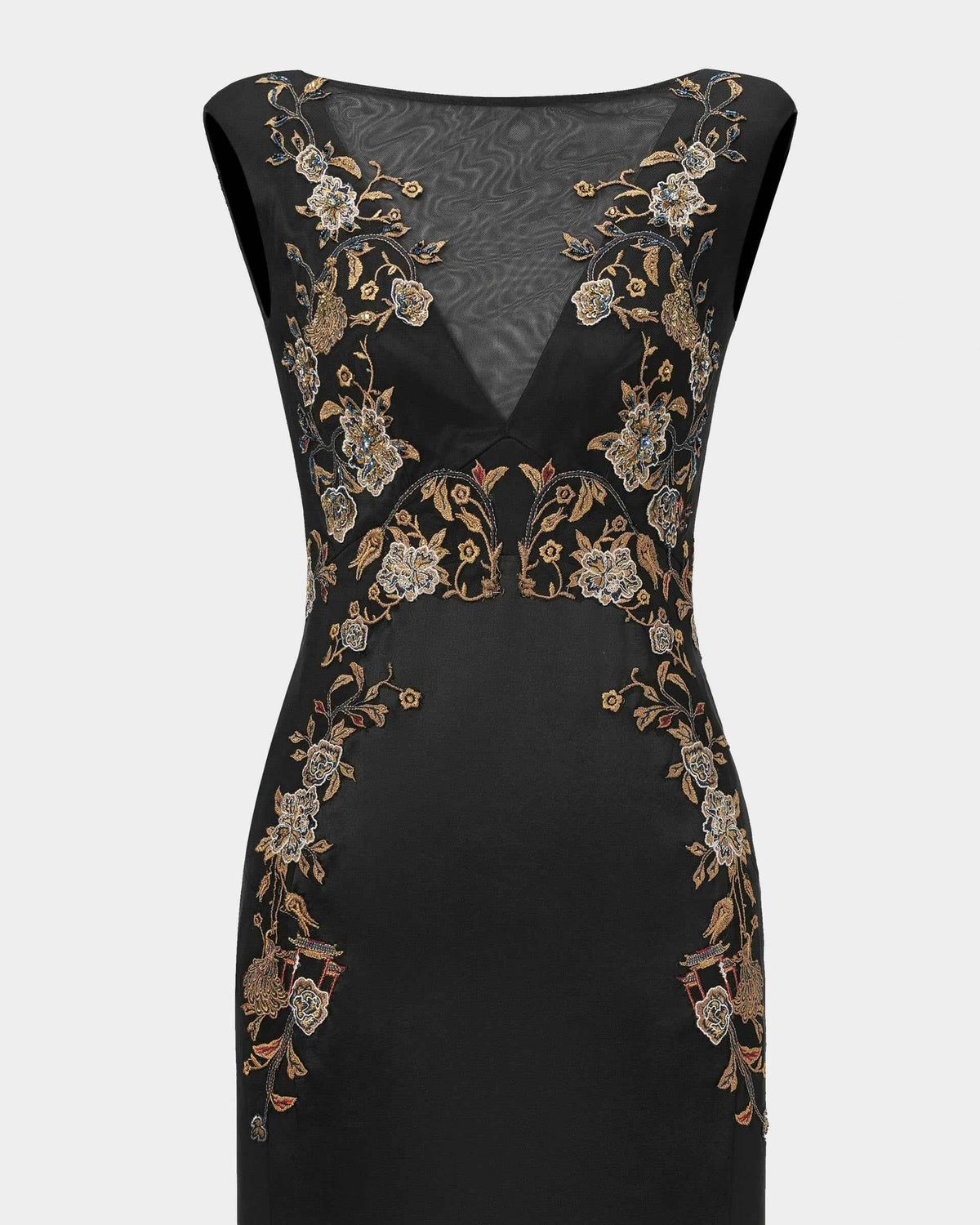 Customize:Embroidered High-Waist Gown