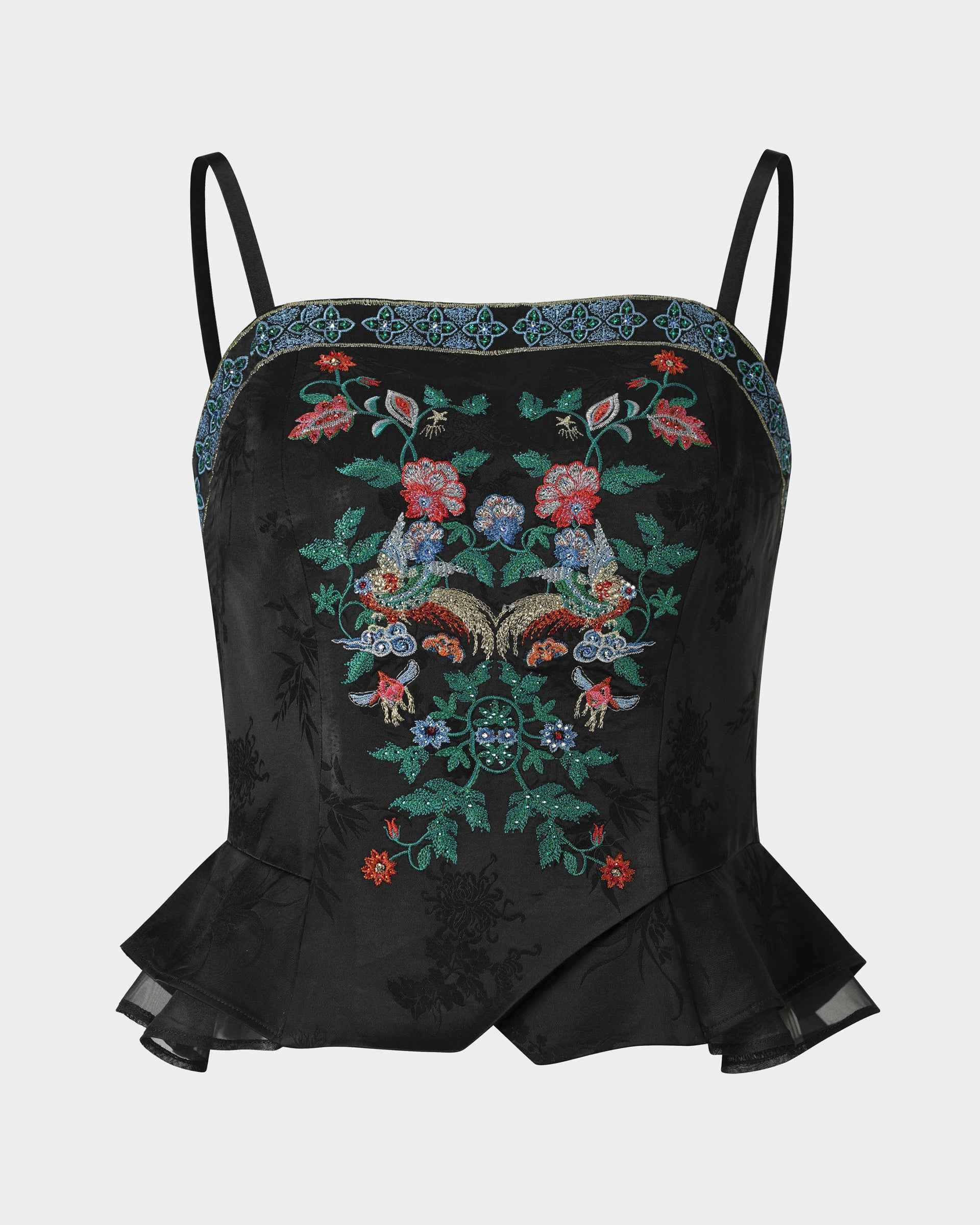 Phoenix Embroidered Corset Top