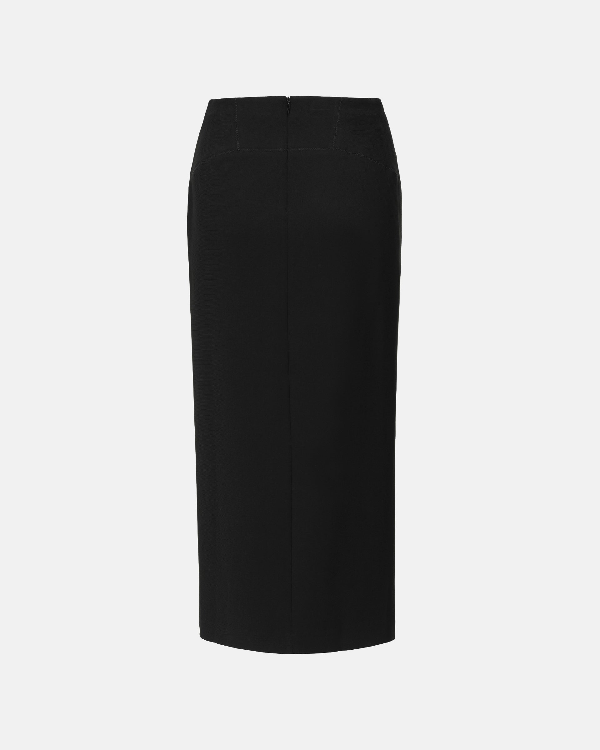 Black Tailored Pencil Skirt - Sussiland