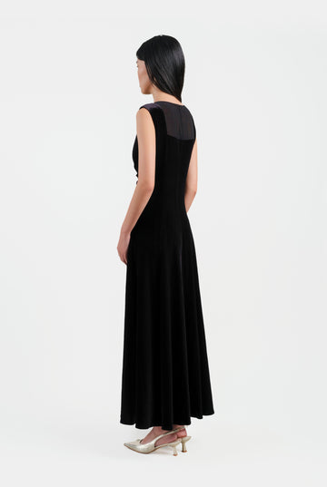 Riverscape Embroidered Cinched-Waist Dress - Sussiland