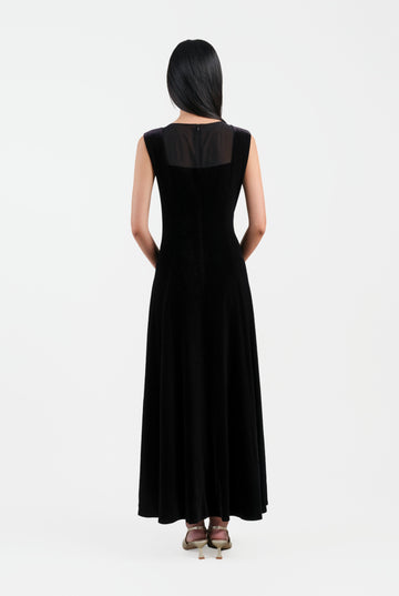 Riverscape Embroidered Cinched-Waist Dress - Sussiland