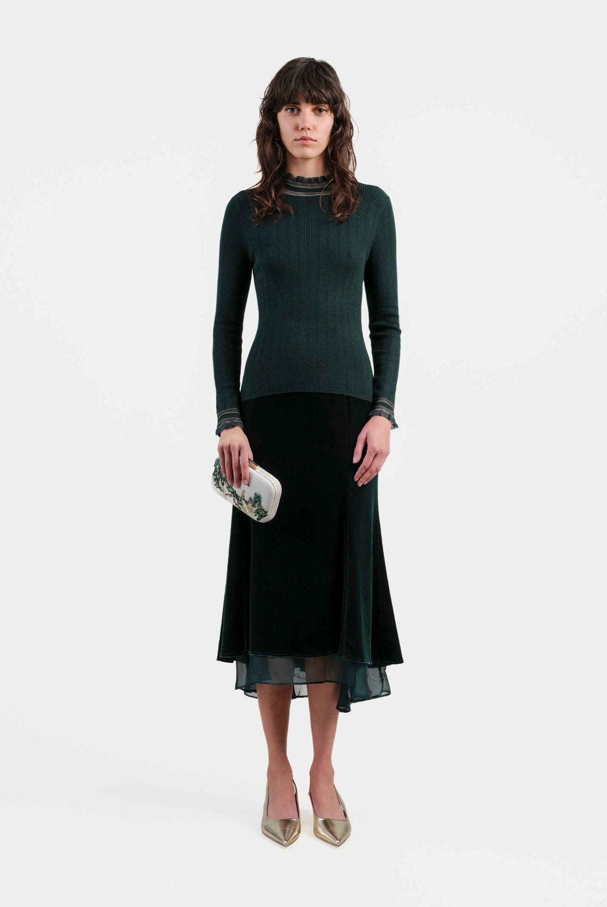 Emerald Bloom Knit Top