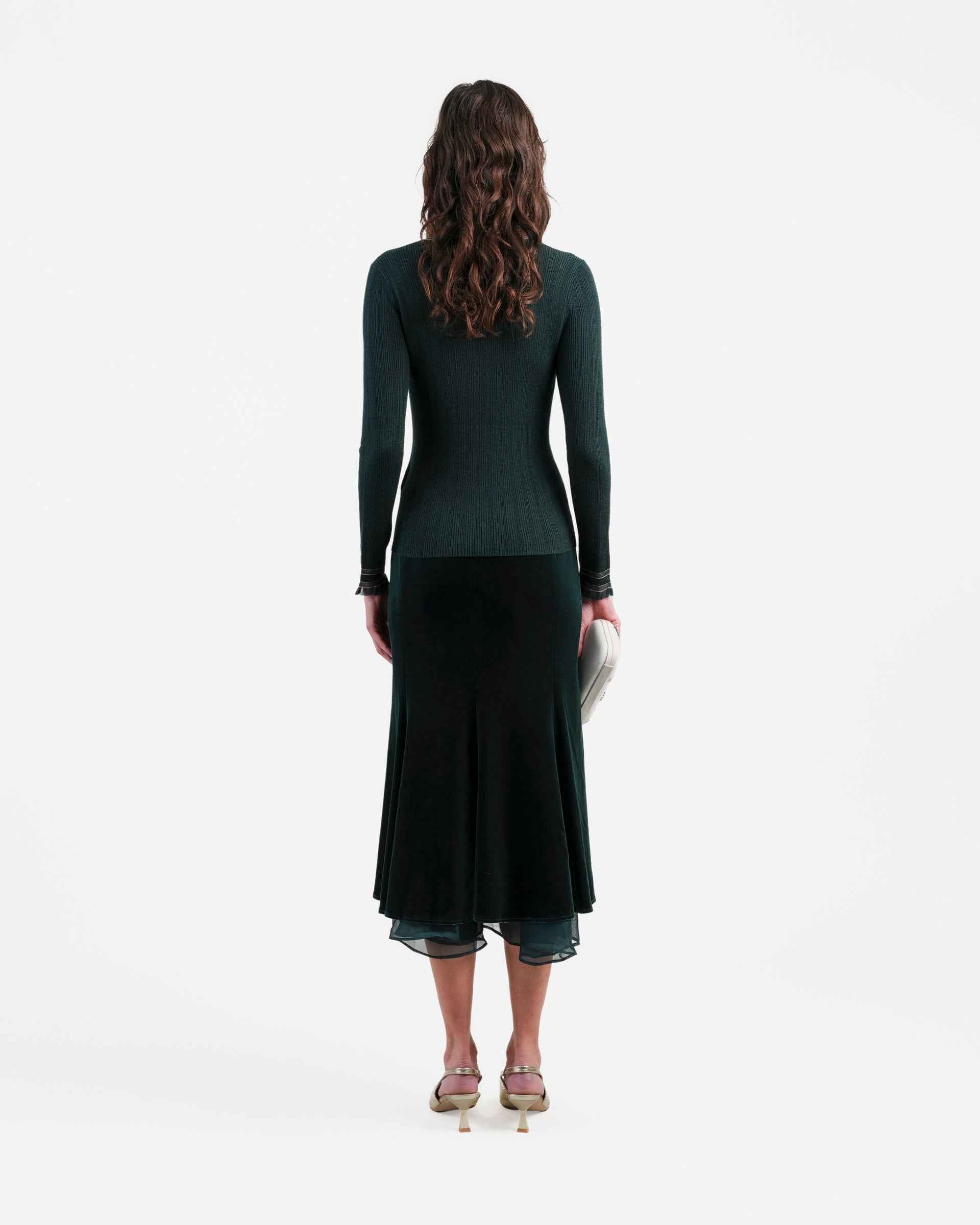 Velvet Midi Skirt