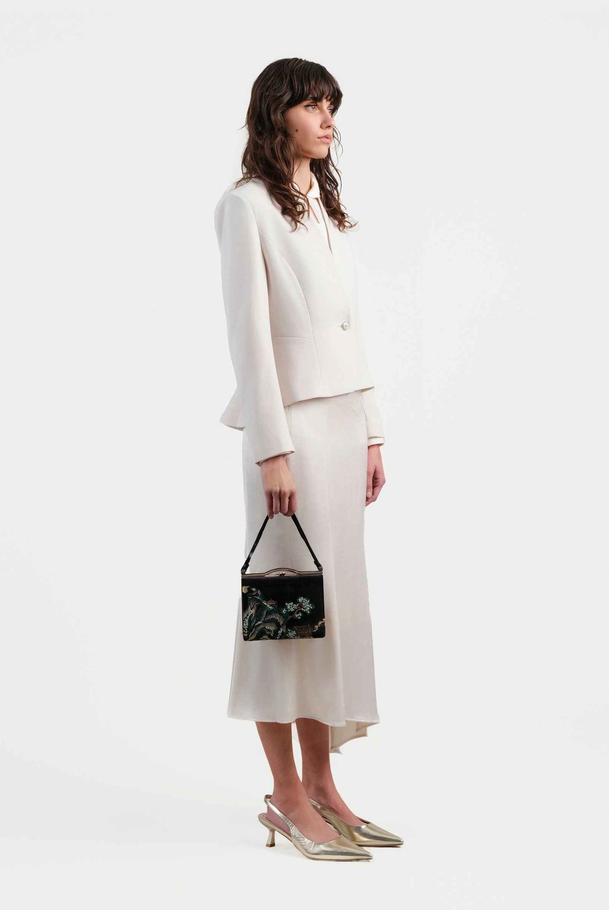 Single-Button Fitted Blazer