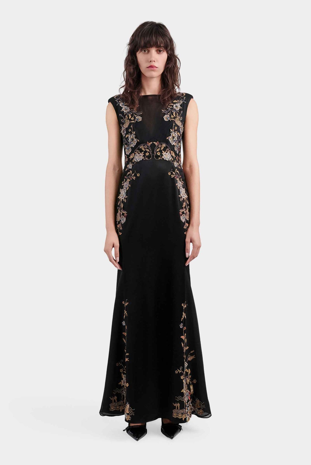 Customize:Embroidered High-Waist Gown