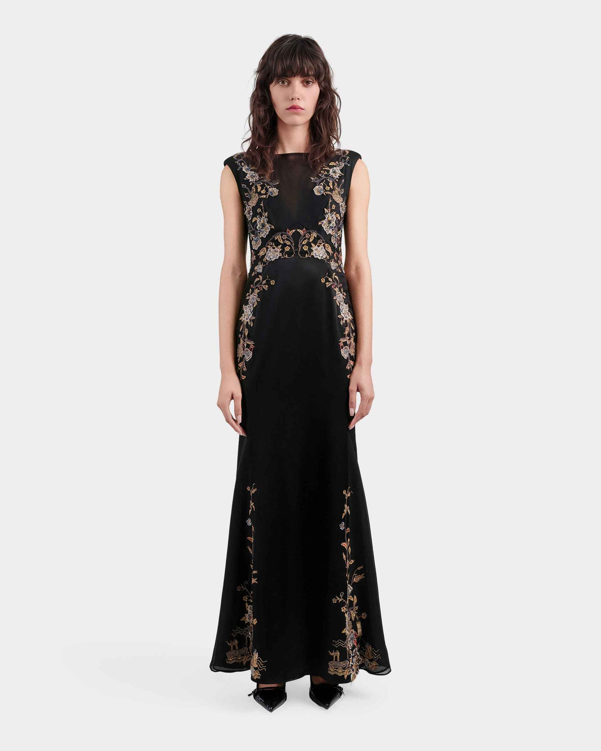 Customize:Embroidered High-Waist Gown