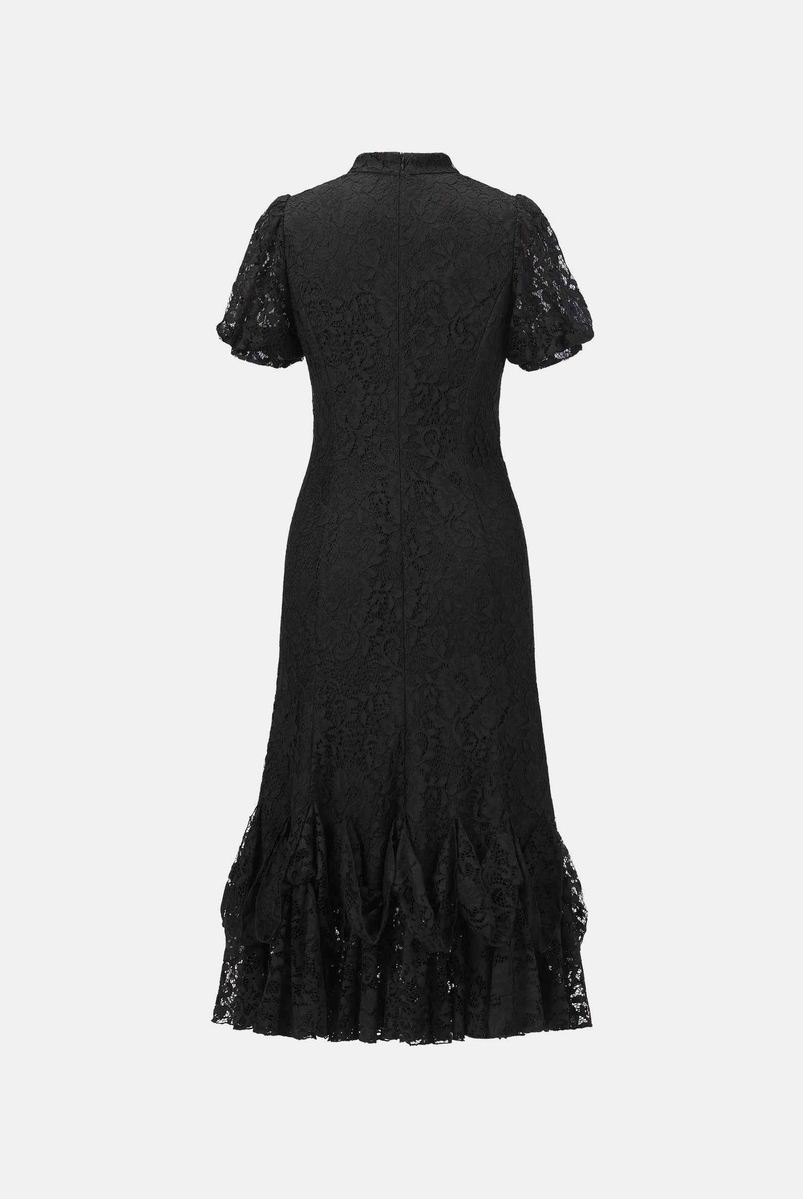Elegant Lace Dress with Cinched Waist