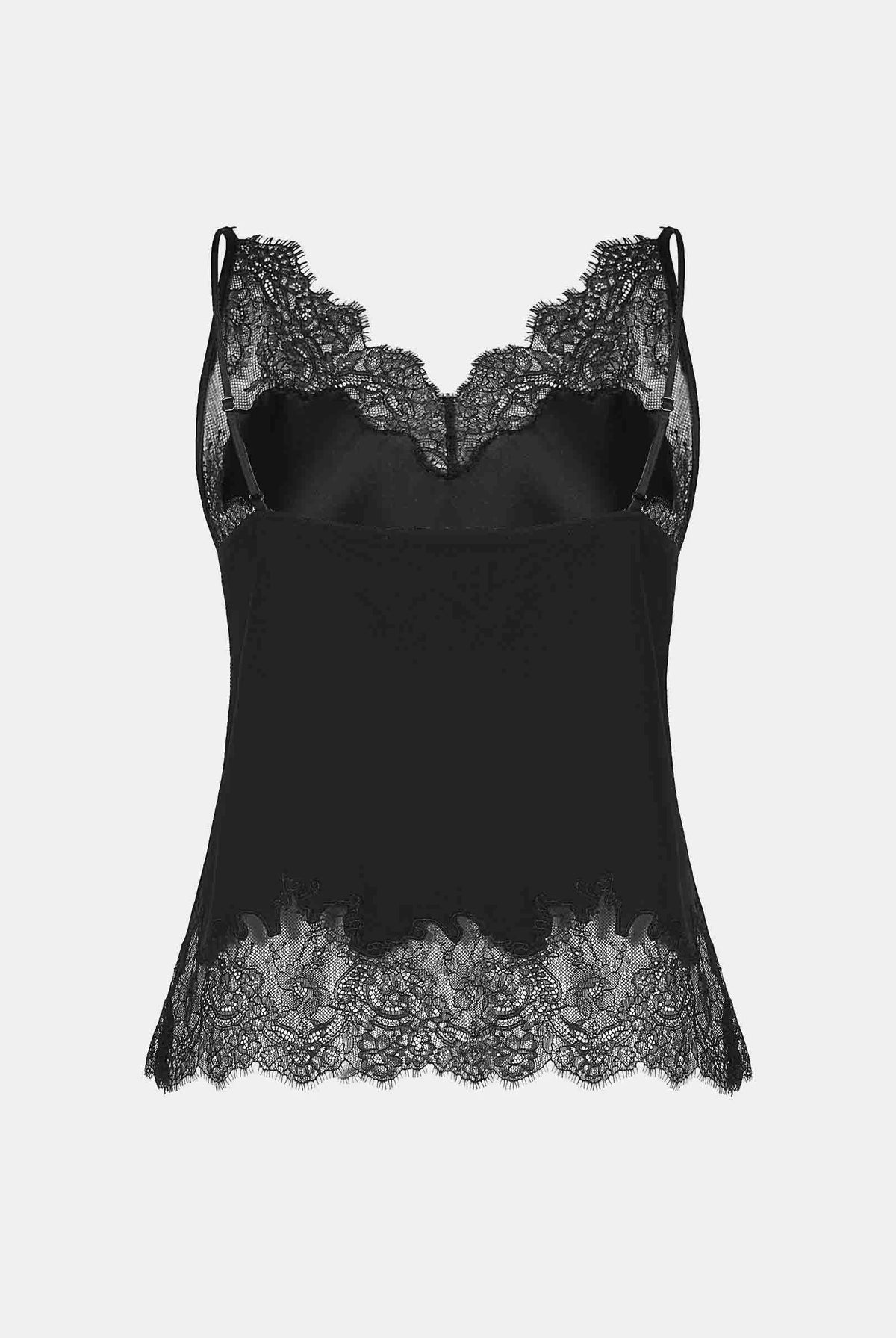 Silk Lace-Trim Camisole