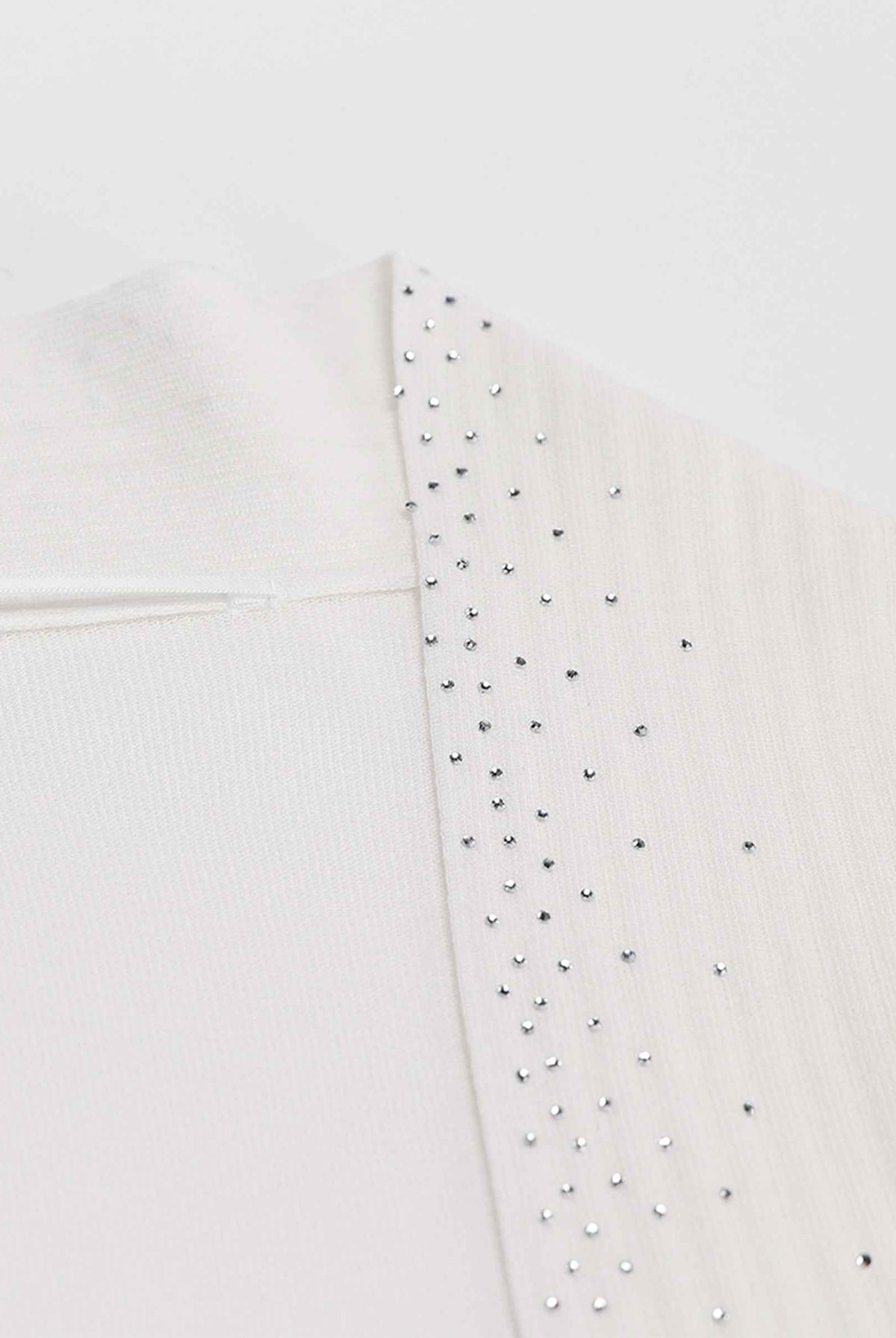 Rhinestone-Embellished Versatile Cardigan Sweater