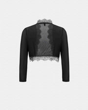 Delicate Cropped Long-Sleeve Bolero