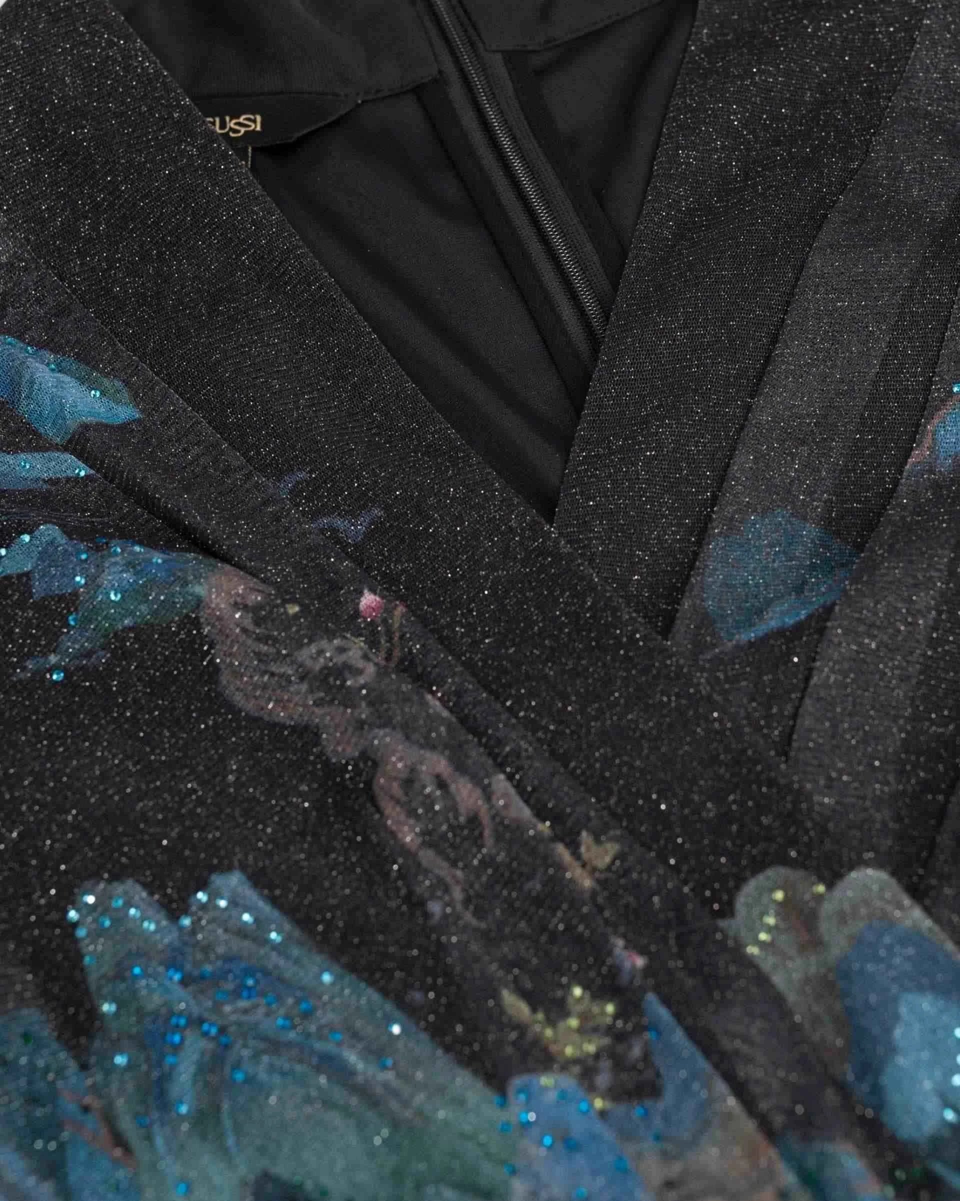 Ink-Landscape Wrap Dress