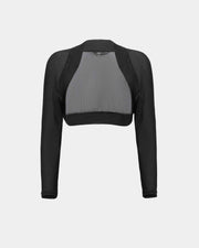 High-Waisted Long-Sleeve Evening Bolero