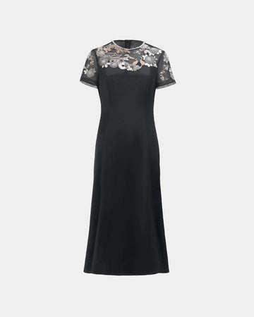 Sunlit-Blossom Fishtail Dress