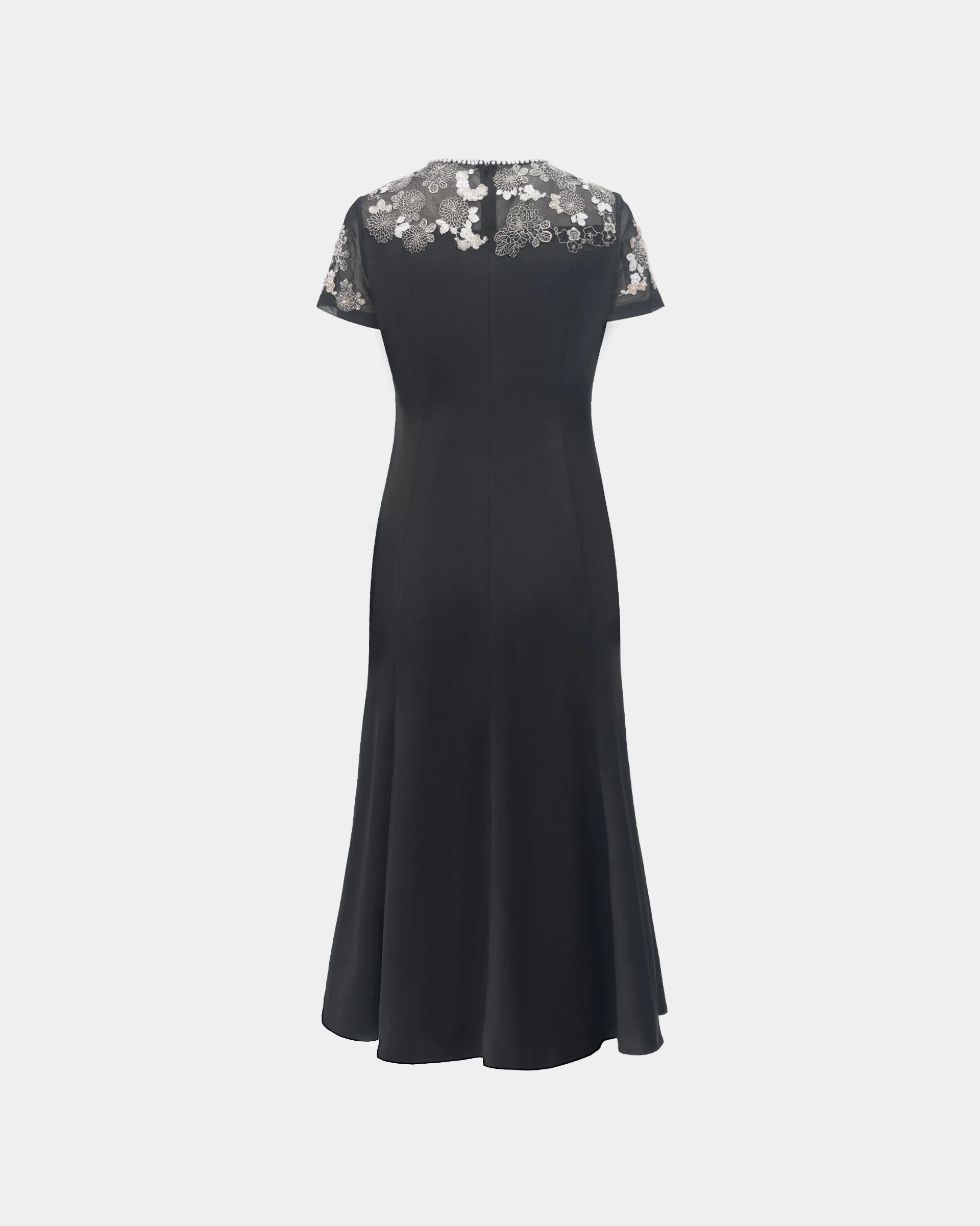 Sunlit-Blossom Fishtail Dress