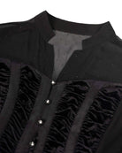 Lustrous-Onyx Velvet Top