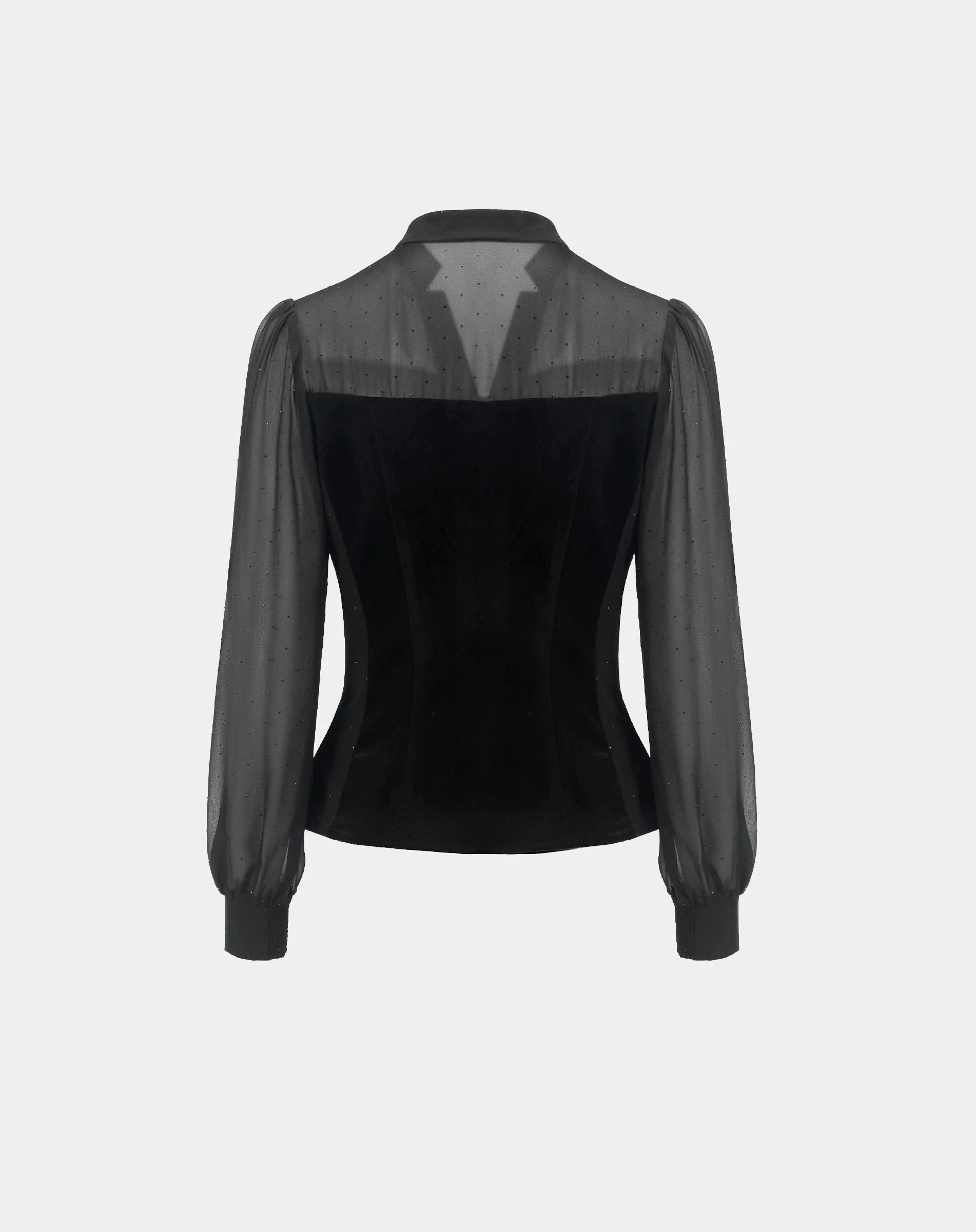 Lustrous-Onyx Velvet Top