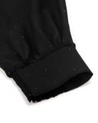 Lustrous-Onyx Velvet Top