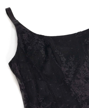 Spring-Bloom Lace Slip Dress