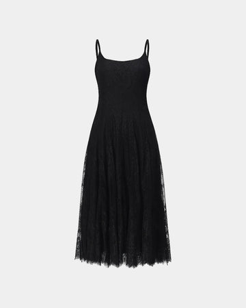 Spring-Bloom Lace Slip Dress