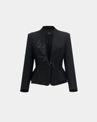 Plum-Shadow Embroidered Jacket
