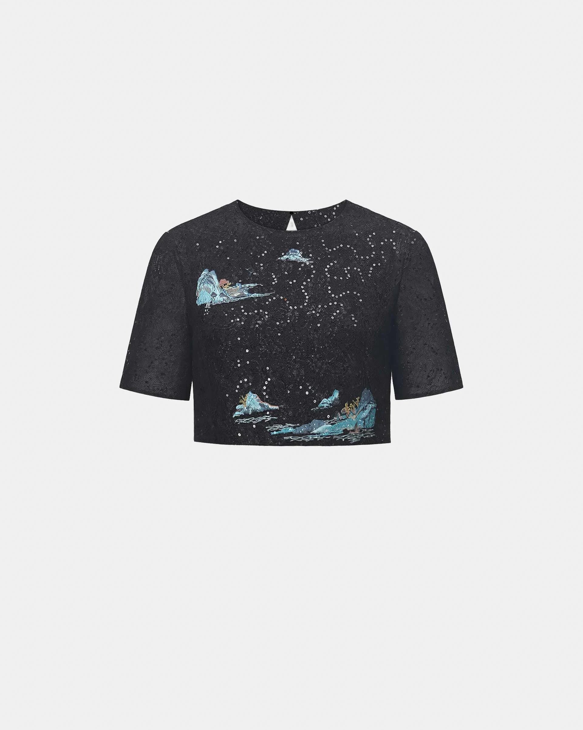 Landscape Embroidered Overblouse