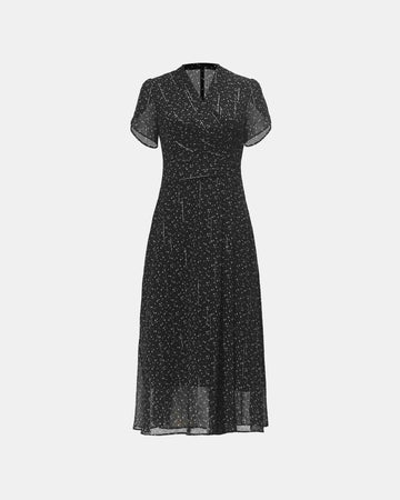 Starry-Print A-Line Dress