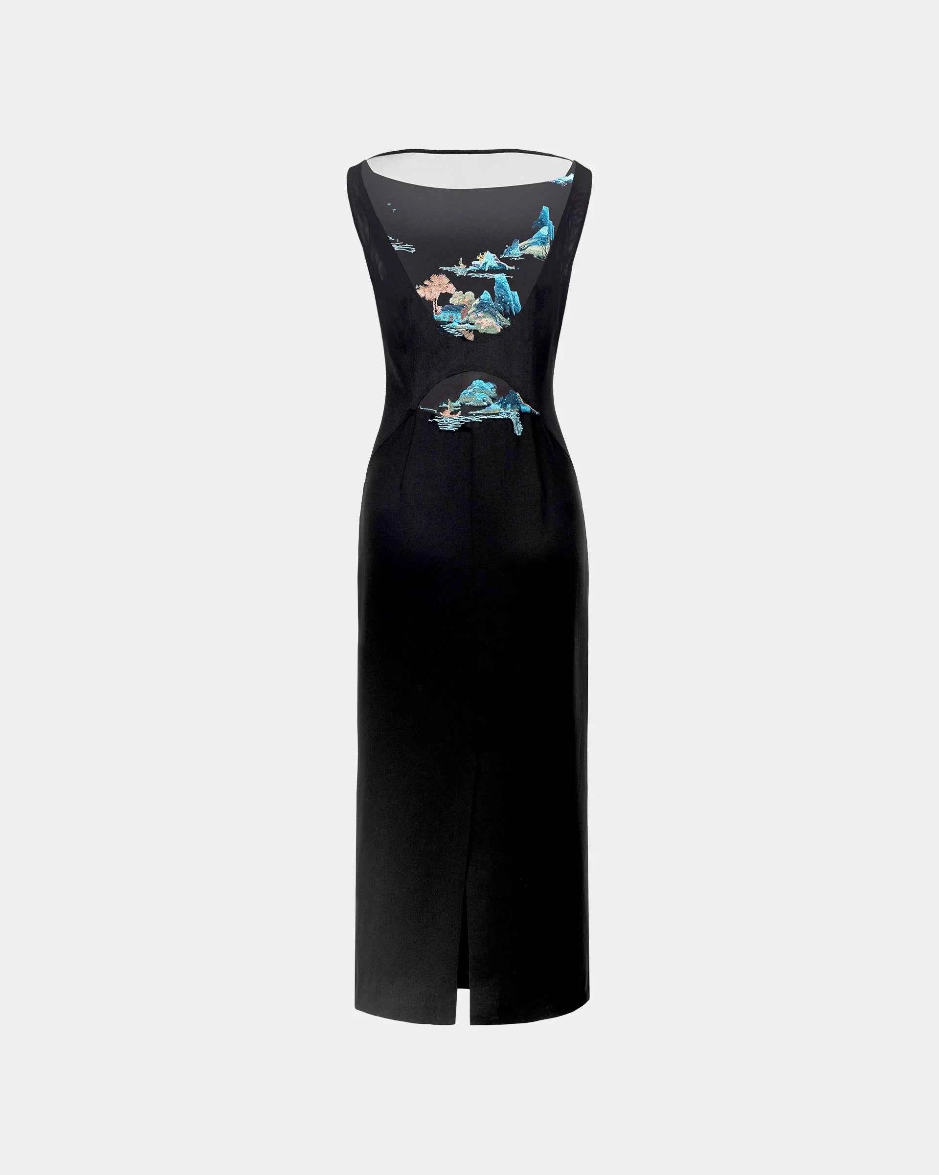 Misty Mountain Embroidered Dress