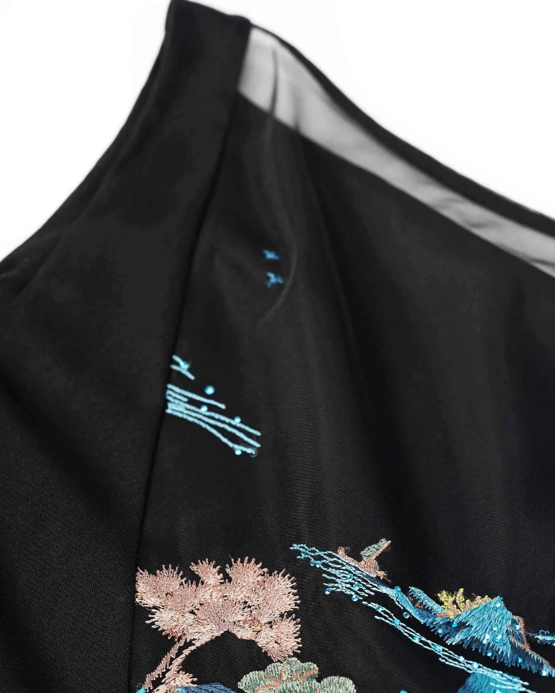 Misty Mountain Embroidered Dress