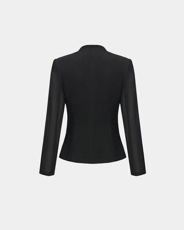 Bare-Branch Padded-Shoulder Jacket