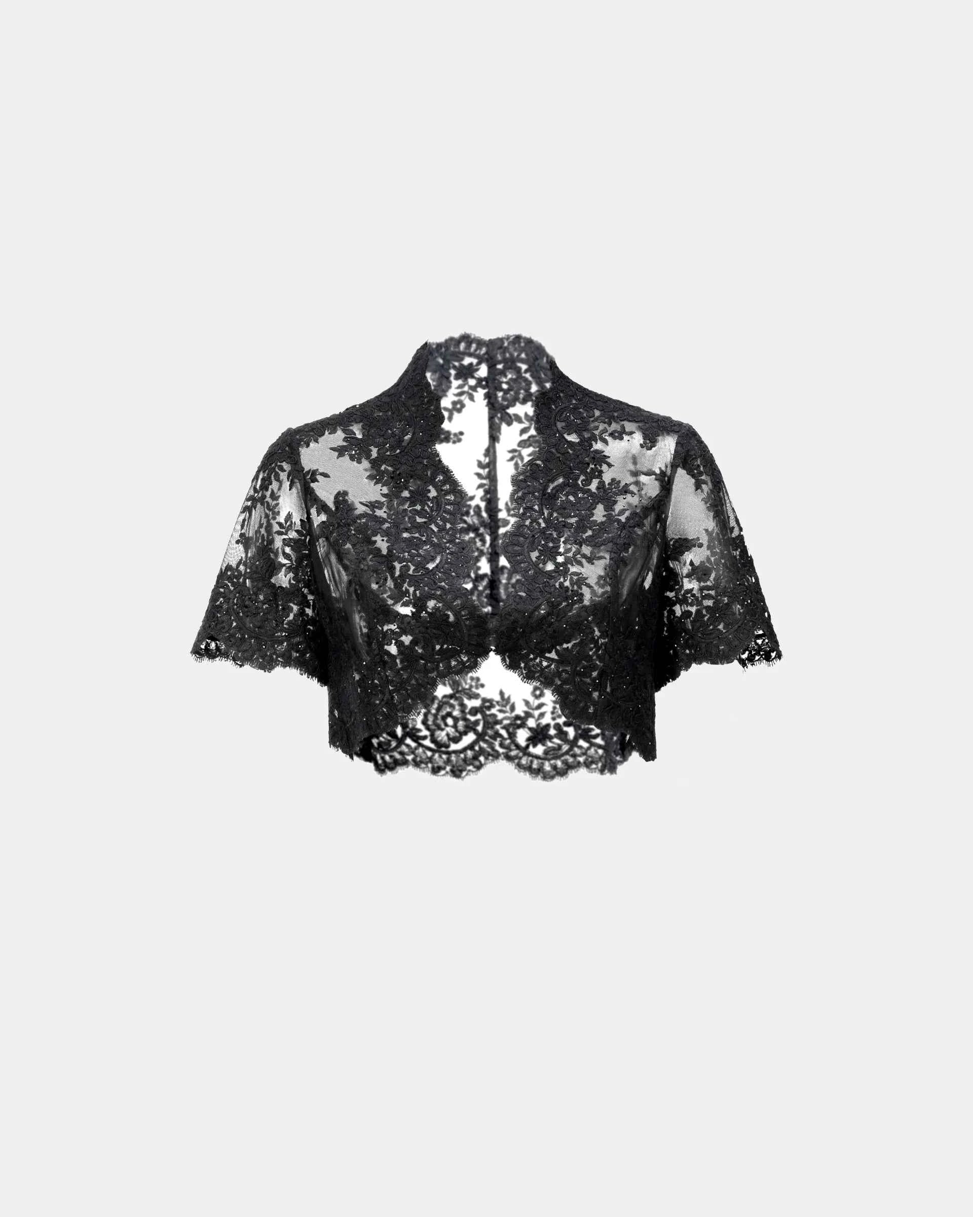 Misty-Bloom Lace Vest