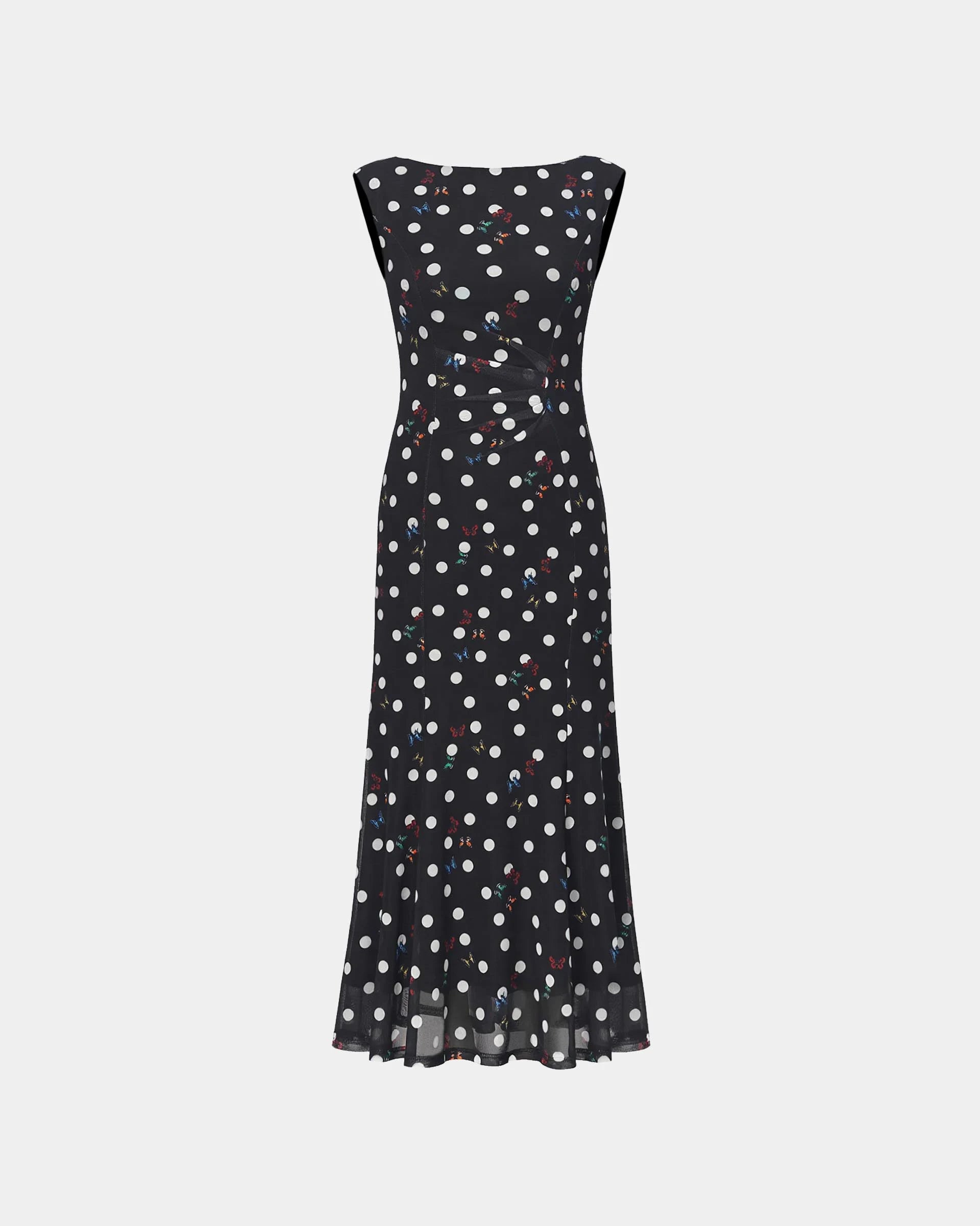 Butterfly Polka-Dot Dress