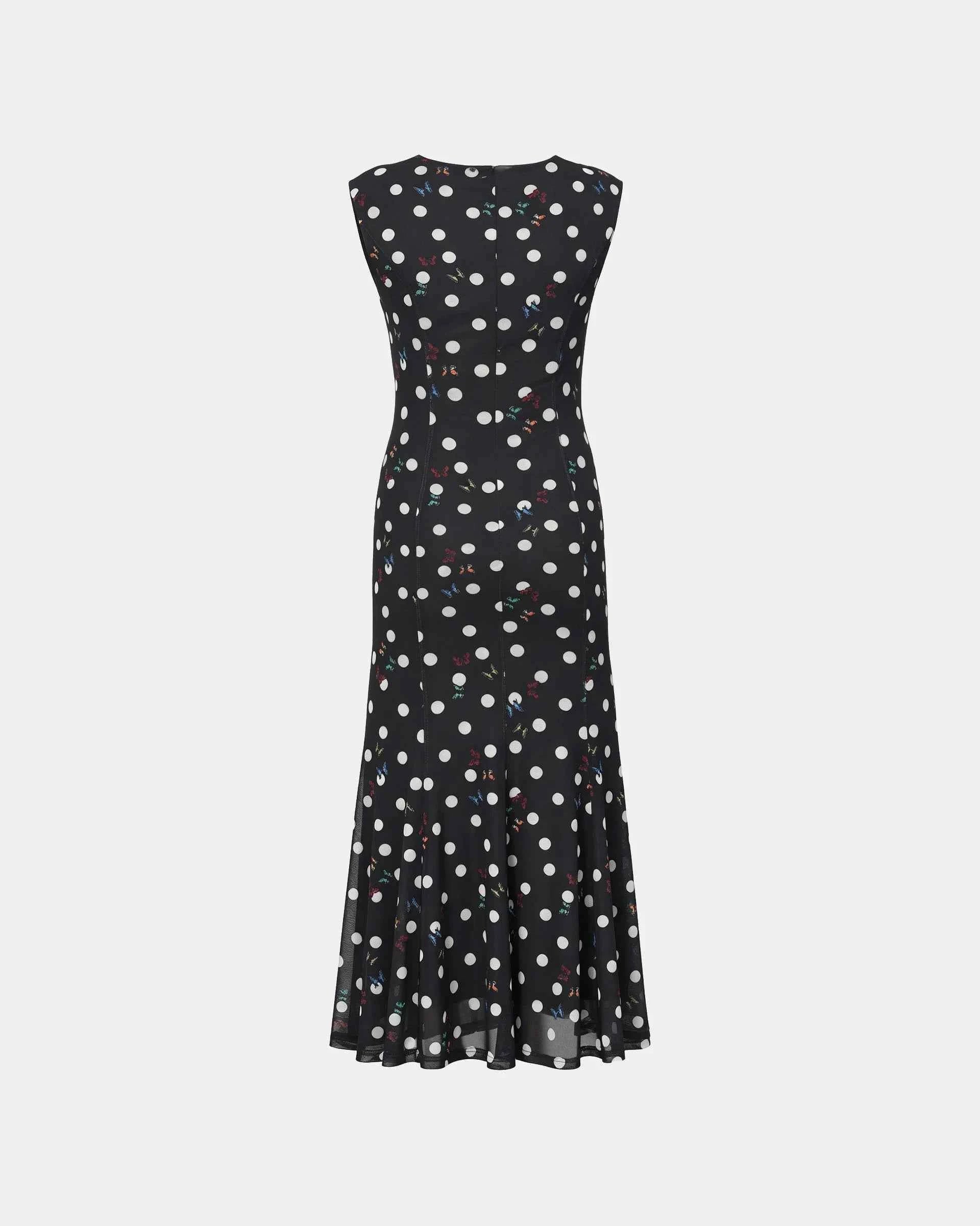 Butterfly Polka-Dot Dress