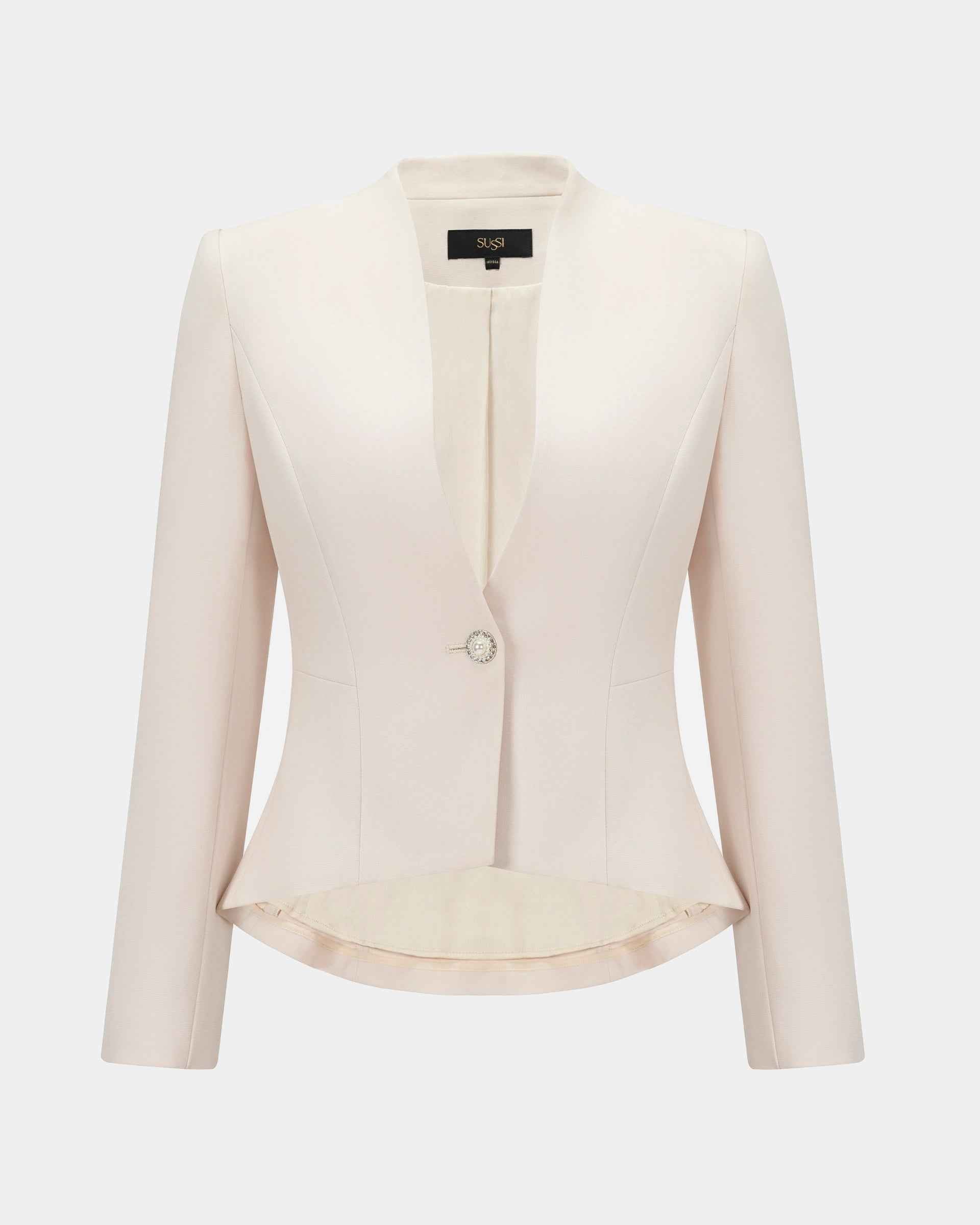 Single-Button Fitted Blazer