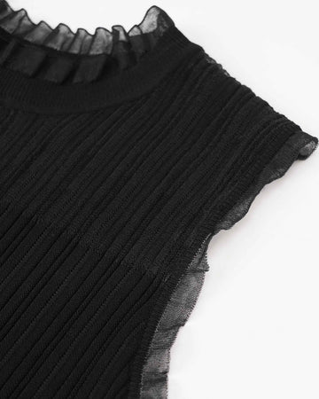 Lace Trim Knit Top
