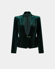 Bamboo Accent Velvet Blazer