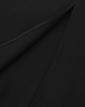 Black Fish-Tail Midi Skirt