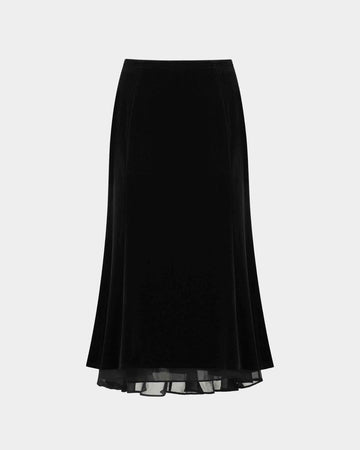 Silk-Blend Midi Skirt