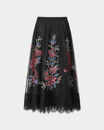 Phoenix Embroidered Skirt